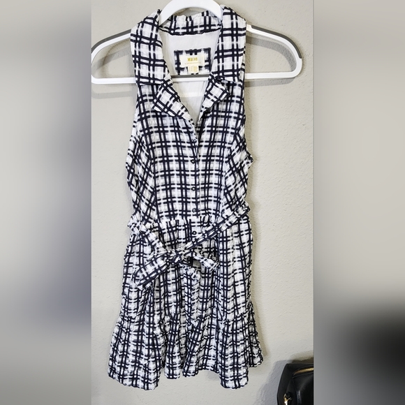Anthropologie Maeve Halter Button Down Plaid Dress Size 10 - Picture 5 of 9